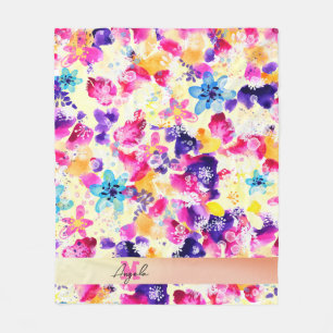Manta Polar Pradera de flores silvestres shabby