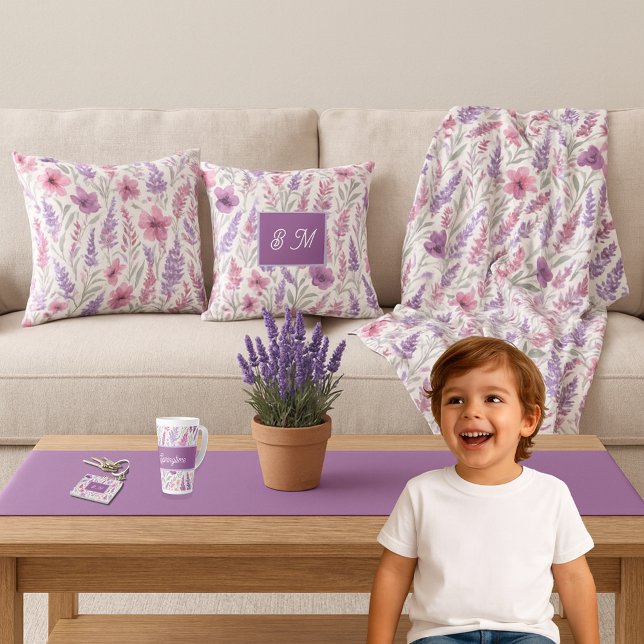 Manta Polar prado de primavera botánica rosa lila rosada Paste (Subido por el creador)