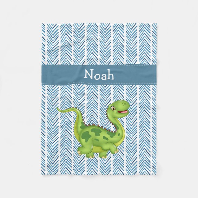 Manta Polar Prancing Dinosaur with Child's Name (Anverso)