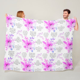 Manta Polar PRAYER Cristiano Floral Rosa