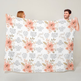 Manta Polar PRAYER Peach Floral