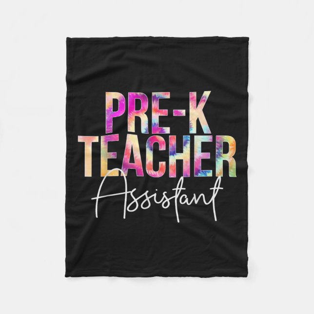 Manta Polar Pre-k Teacher Istant Tie Dye Back To School Apprec (Anverso)