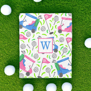 Manta Polar Preámbulo de golf verde azul rosa inicial