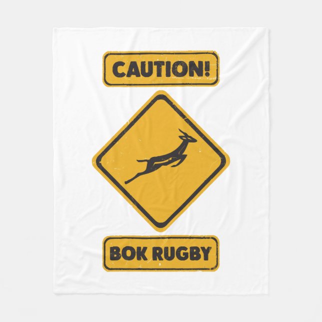 Manta Polar Precaución - SpringBoks Cruzando (Anverso)