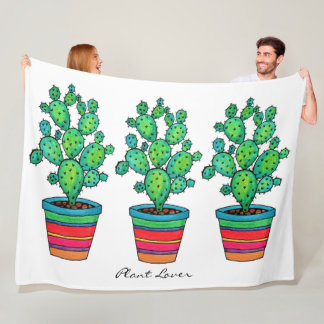 Manta Polar Precioso Cactus De Acuarela En Bella Cacería