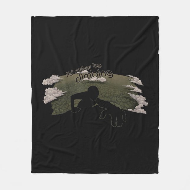 Manta Polar Preferiría Estar Escalando Humor De Rock Divertido (Anverso)