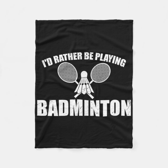 Manta Polar Preferiría Jugar A Badminton (Anverso)