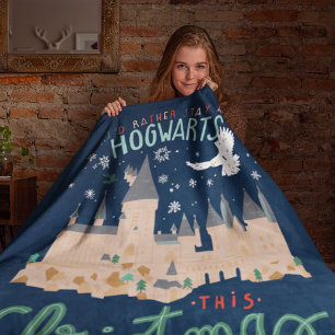 Manta Polar Prefiero Quedarme En Hogwarts Esta Navidad