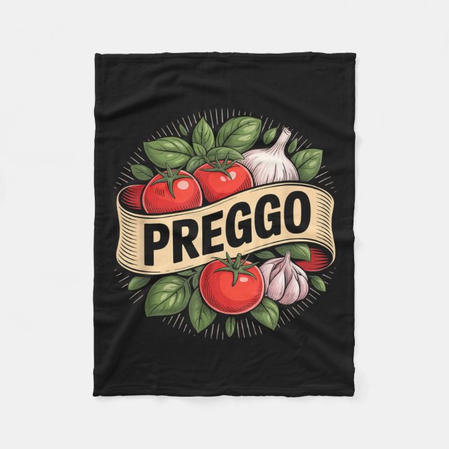 Manta Polar Pregnancy Announcement Prego Pasta Sauce Funny Pre (Anverso)
