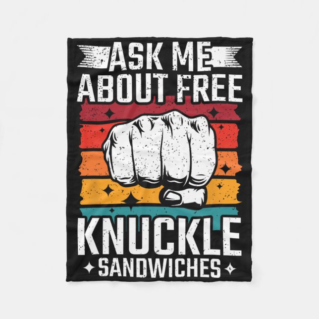 Manta Polar Pregúntame sobre sándwiches de Knuckle gratis (Anverso)