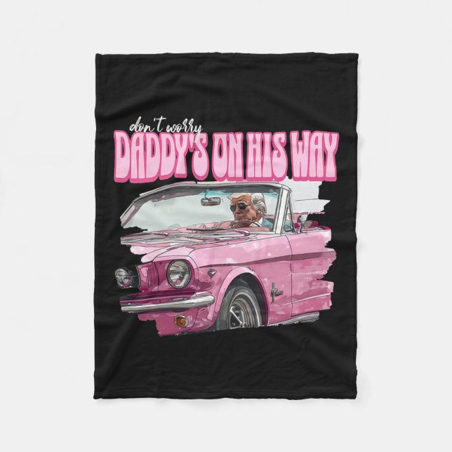 Manta Polar Preocupantes Daddys en su camino Funny Donald Trum (Anverso)