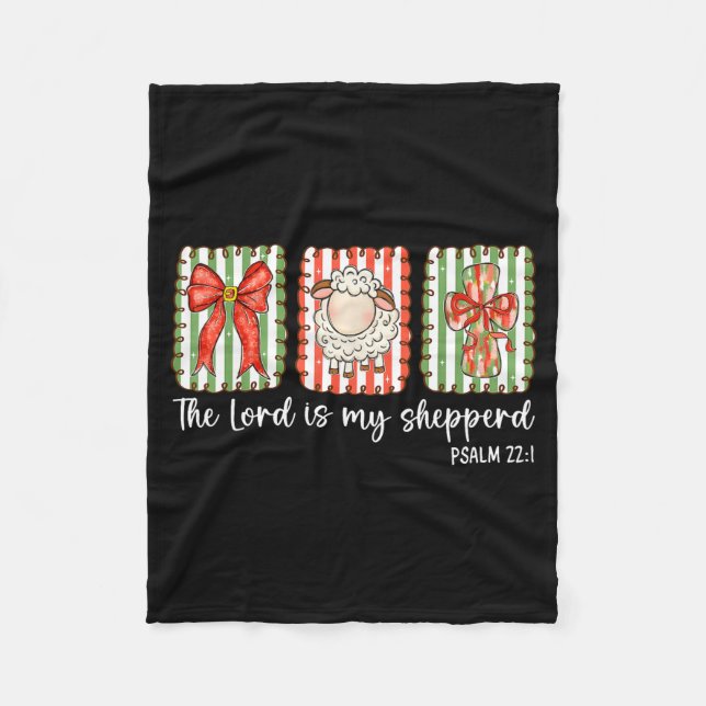 Manta Polar Preppy Christian Bible Verse The Lord Is My Shephe (Anverso)