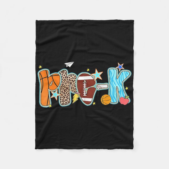 Manta Polar Preschool Pre-k Boy Baseball Basketball Football S (Anverso)