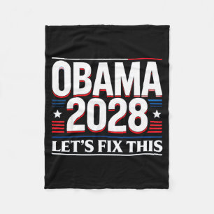 Manta Polar Presidente Barack Obama 2028 Rtrait Patriótico Dem