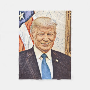 Manta Polar Presidente Donald Trump: Pequeña grieta de arte