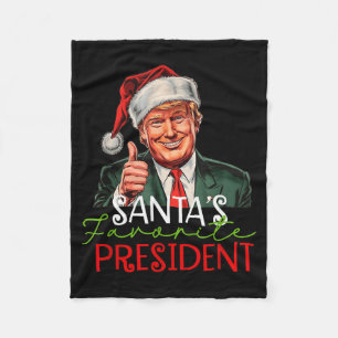 Manta Polar Presidente favorito de Santa divertido Santa Trump