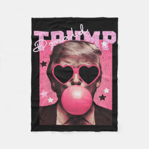 Manta Polar Presidente Trump Soplando Chicle Divertido Burbuja