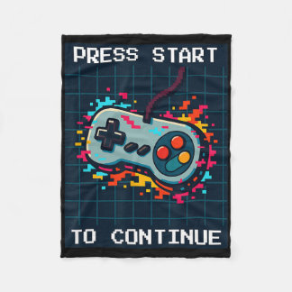Manta Polar Press Start To Continue Retro Gamer Birthday Tee 