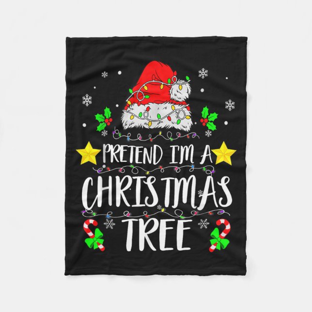 Manta Polar Pretend I'm A Christmas Tree Funny Christmas Costu (Anverso)