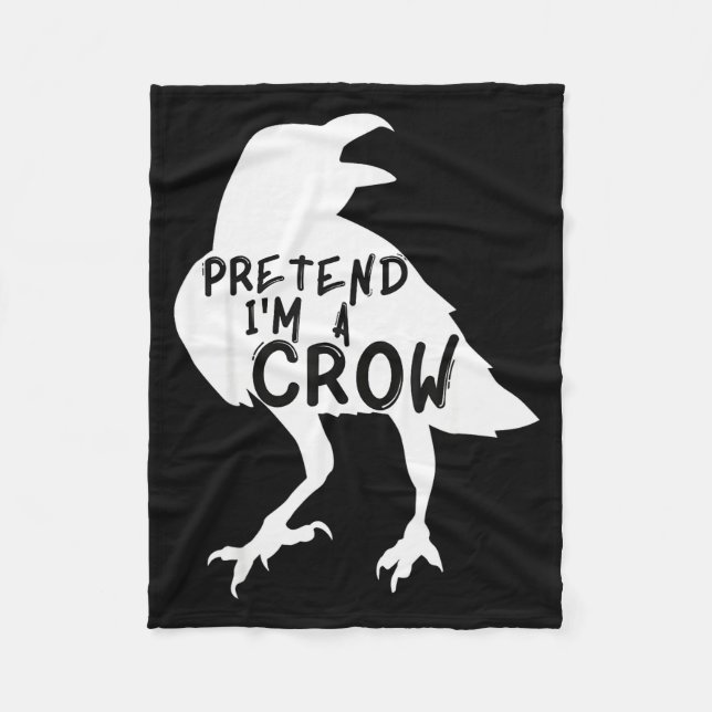 Manta Polar Pretend I'm A Crow Funny Lazy Halloween Costume  (Anverso)