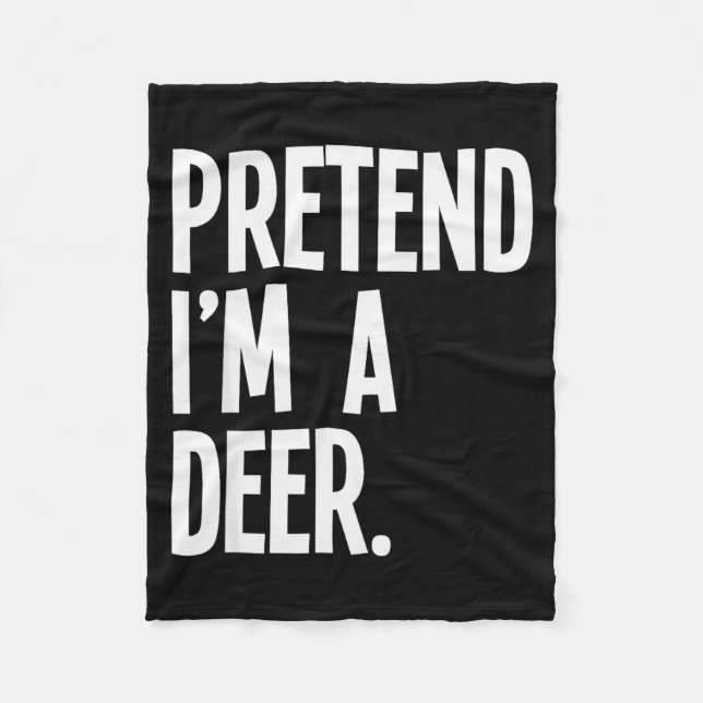 Manta Polar Pretend I'm A Deer Funny Halloween Party Costume  (Anverso)
