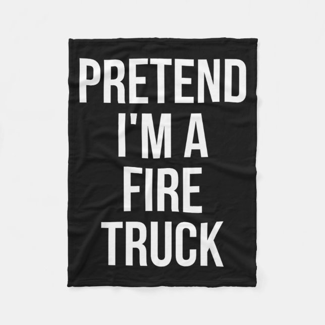 Manta Polar Pretend I'm A Fire Truck Shirt Adult Costume Hallo (Anverso)