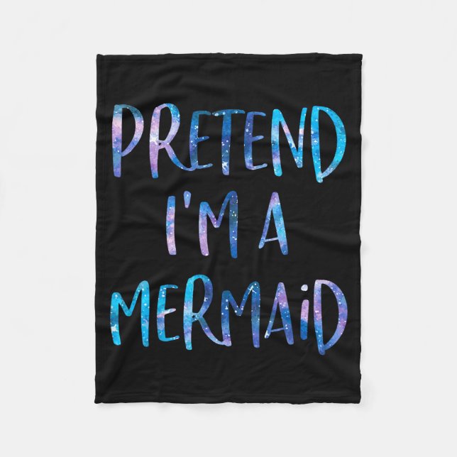 Manta Polar Pretend I'm A Mermaid Lazy Funny Mermaid Halloween (Anverso)