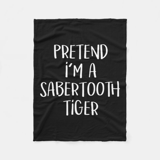Manta Polar Pretende que soy un Sabertooth Tiger Costume Funny (Anverso)