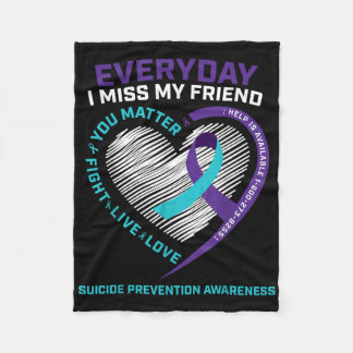 Manta Polar Prevención de Camisetas Mejor Awarenes de Suicidio