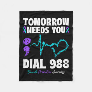 Manta Polar Prevención del suicidio 988 Mañana Te Necesita Men