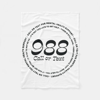 Manta Polar Prevención del suicidio 988 Salud Mental