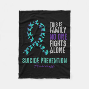 Manta Polar Prevención del suicidio Conciencia mariposa púrpur