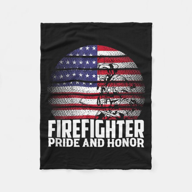 Manta Polar Pride And Honor Fireman Gift Proud Firefighter Quo (Anverso)