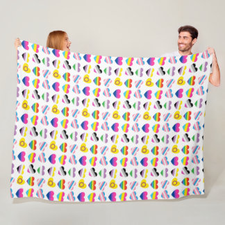 Manta Polar Pride Hearts Fleece Blanket