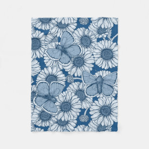 Manta Polar Primavera azul