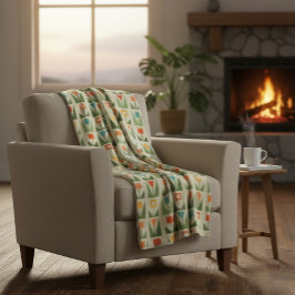 Manta Polar Primavera de resumen floral elegante