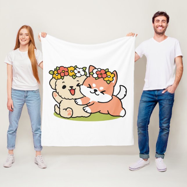 Manta Polar Primavera en la atención - Adorable Ilustracion de (In situ)