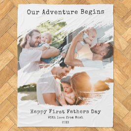 Manta Polar Primer Día del Padres Brote de cepillo 3 Collage d