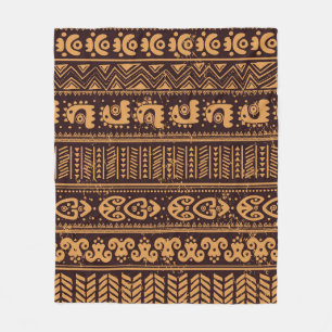 Manta Polar Primer patrón tribal étnico, sin fisuras.