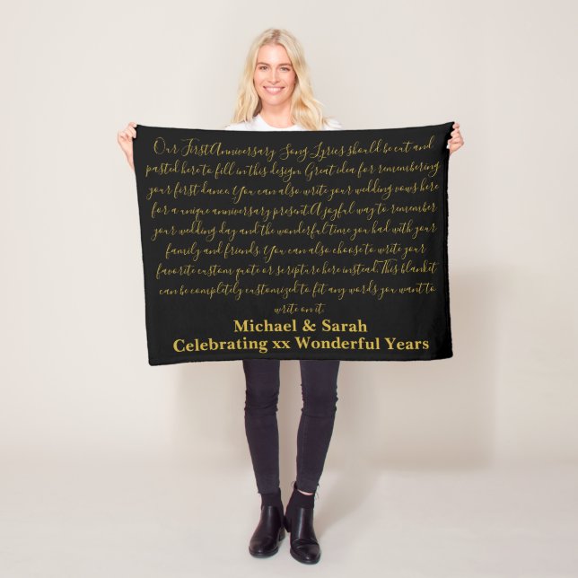 Manta Polar Primer regalo de aniversario de canción de baile p (In situ)