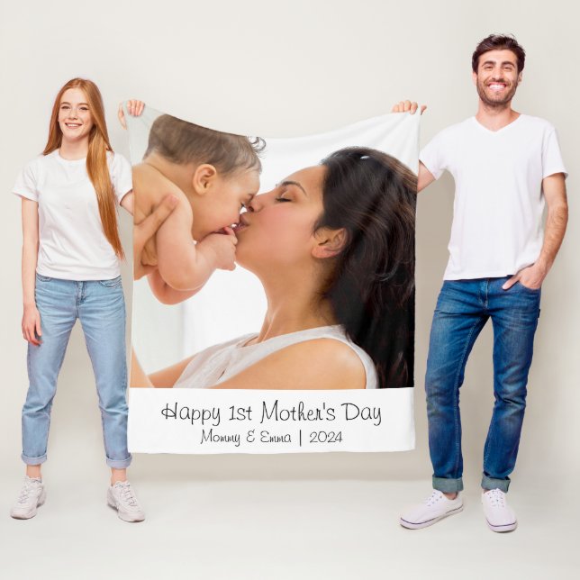 Manta Polar Primer regalo de foto del Día de la Madre (In situ)