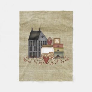 Manta Polar Primitive Country Whimsies Fleece Blanket