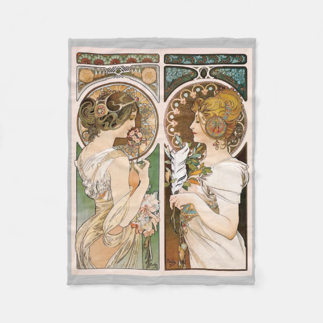 Manta Polar Primorsas y plumas, Mucha (Anverso)