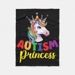 Manta Polar Princesa de autismo curada por Chica de unicornio 