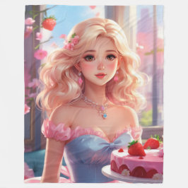 Manta Polar Princesa de cumpleaños