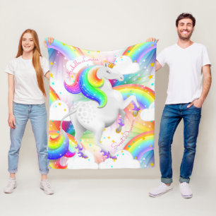 Manta Polar Princesa mágica Starburst Rainbow del unicornio
