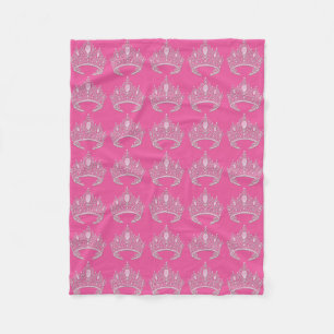Manta Polar Princesa Tiara Fleece Blanket