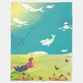 Manta Polar PRÍNCIPE DE BALLENAS MOSTRANDO Fleece Blanket