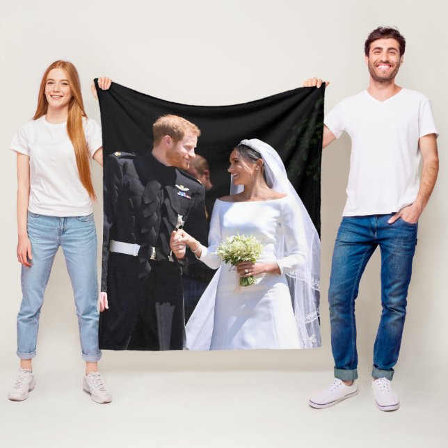Manta Polar Príncipe Harry y Meghan Markle Boda Real (In situ)