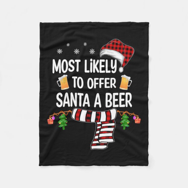 Manta Polar Probablemente Ofrezca A Santa Una Cerveza Diversió (Anverso)